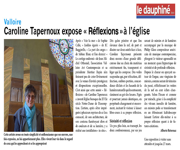 Exhibition Réflexion  I Valloire (Press)